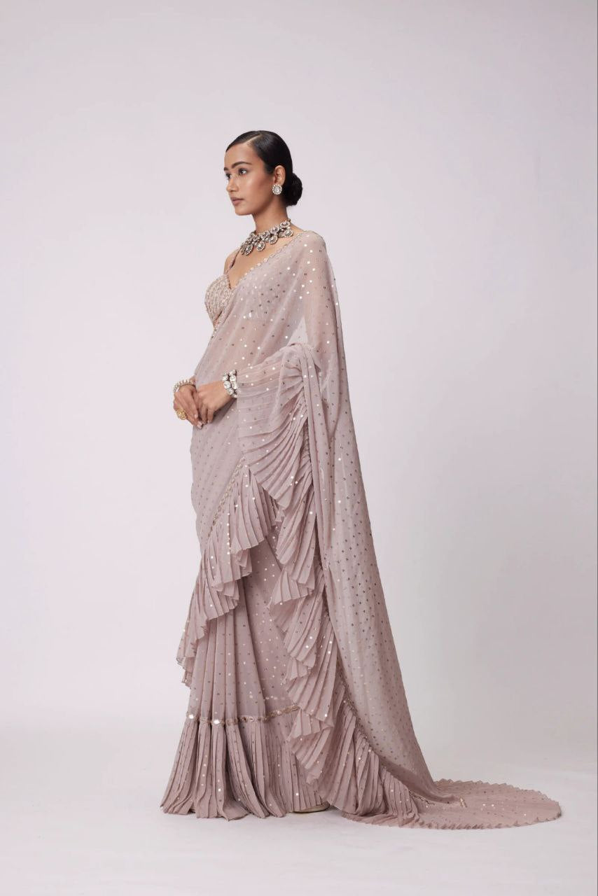 Bollywood  style Ruffle Saree