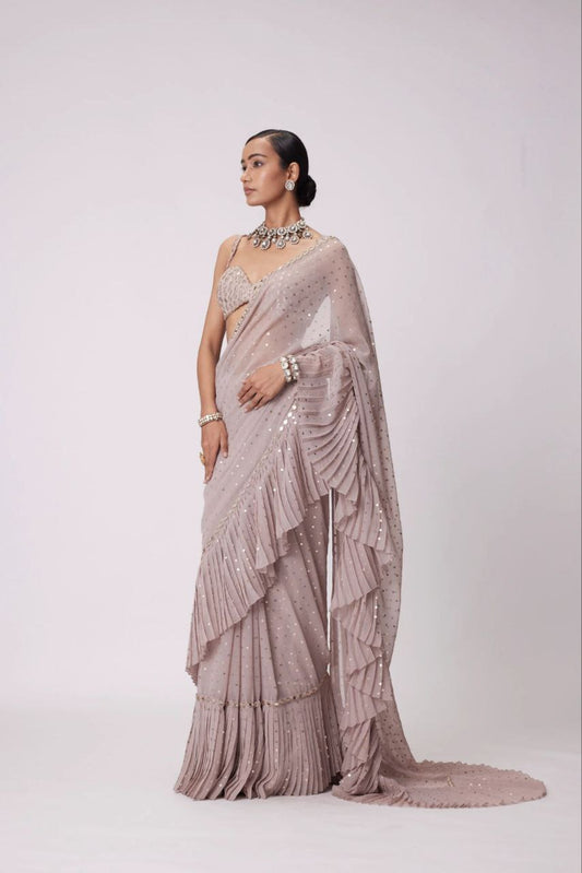 Bollywood  style Ruffle Saree