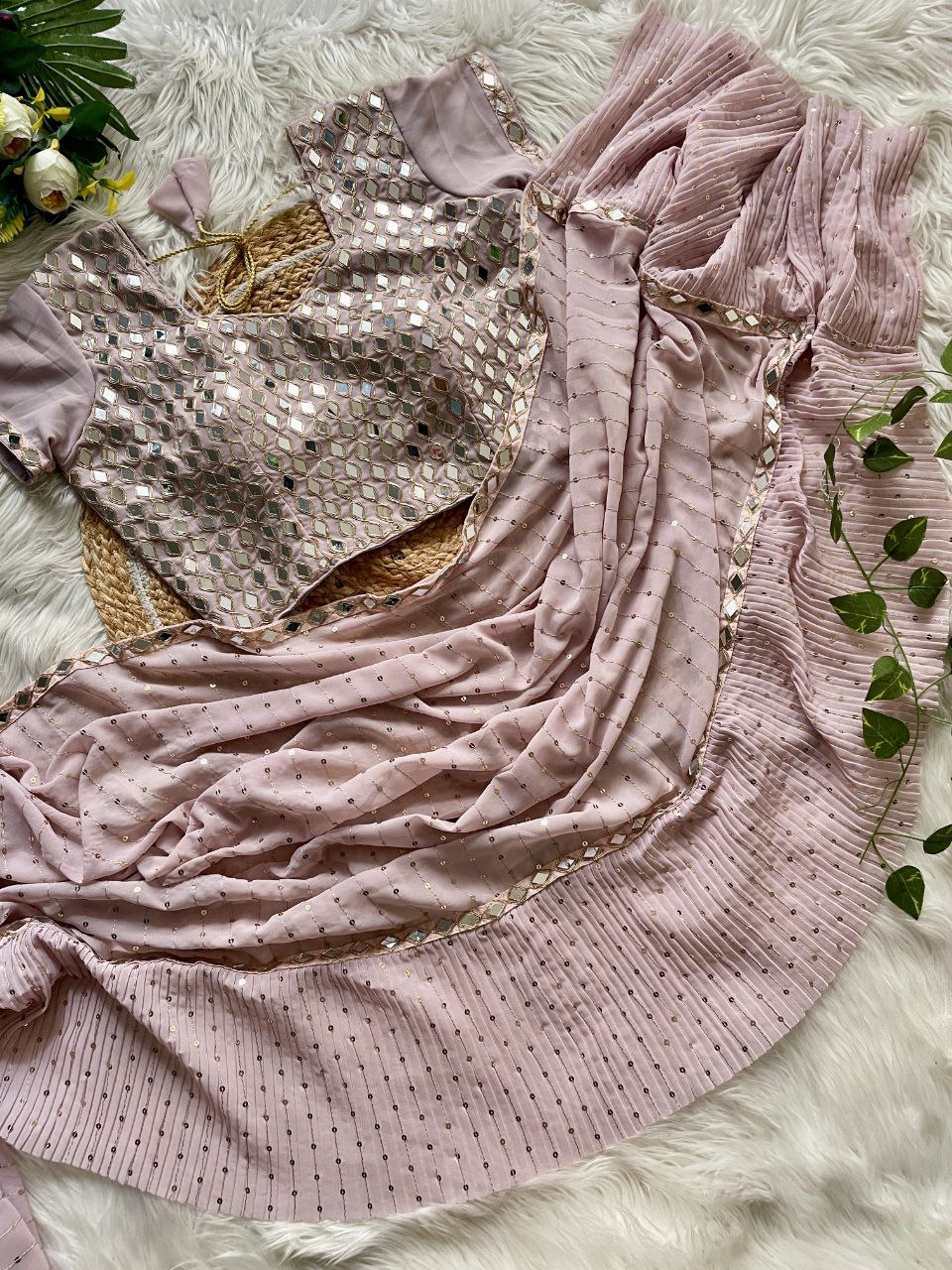 Bollywood  style Ruffle Saree