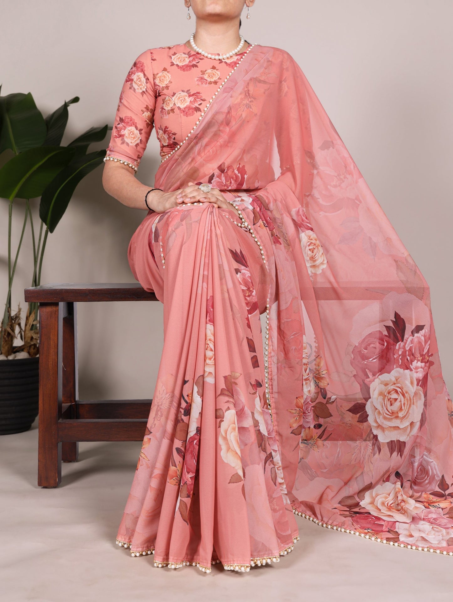 Printed Georgette Saree