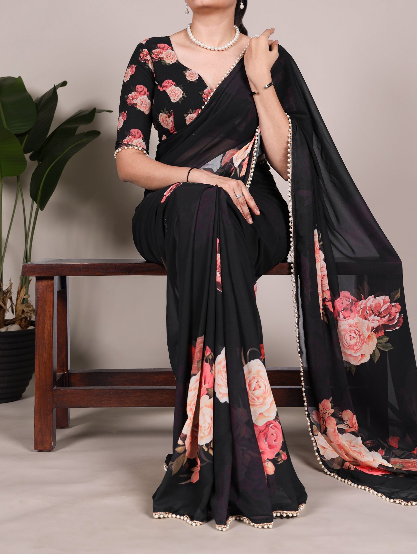 Printed Georgette Saree