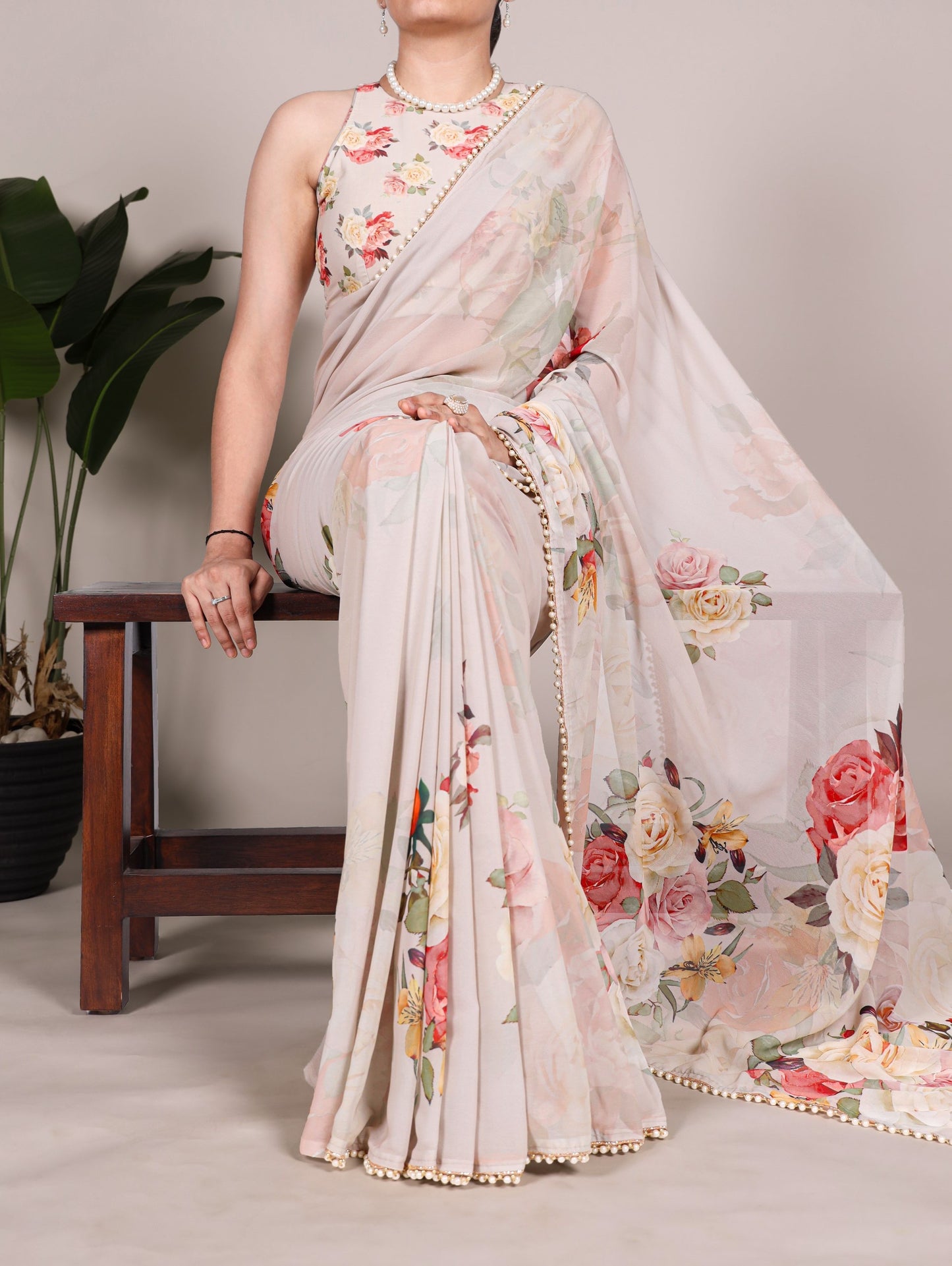 Printed Georgette Saree